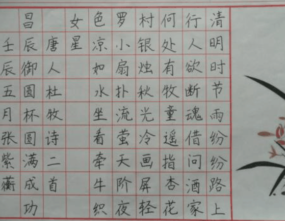 穿云硬筆書法