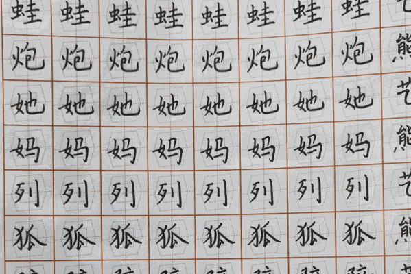 金坐標練字